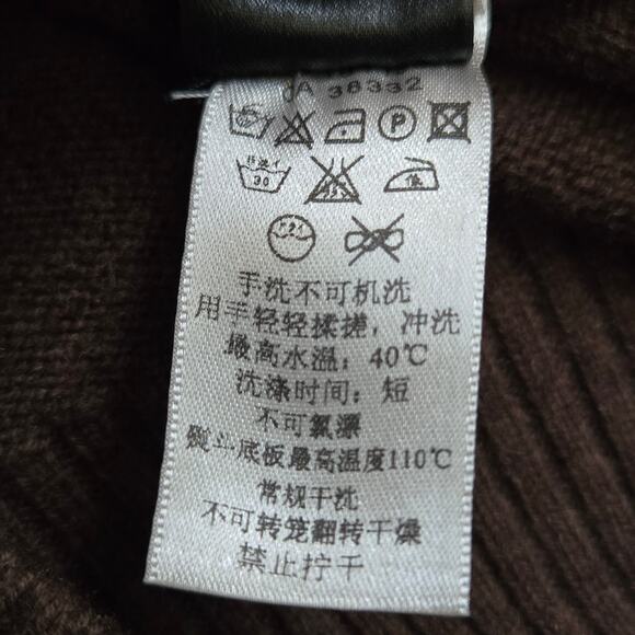 Ermenegildo Zegna Wool Sweater Size XL/54 Full 2-Way Zip Brown Mock Collar Italy - Picture 10 of 14